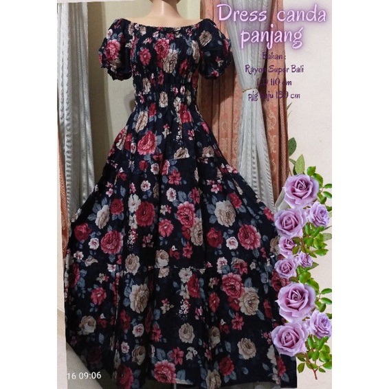 Dress canda kerut panjang //Kasandra panjang //Daster Bali