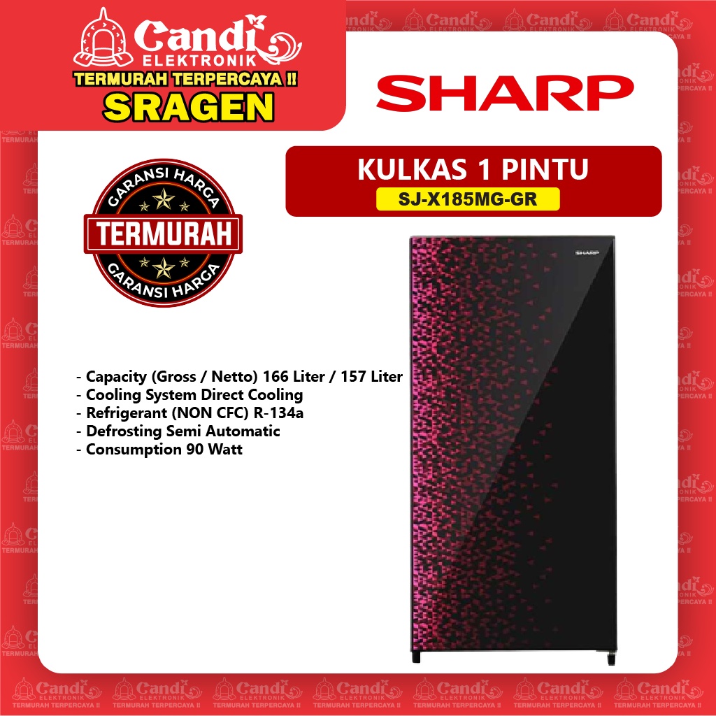 SHARP Kulkas 1 Pintu SJ-X185MG-GR