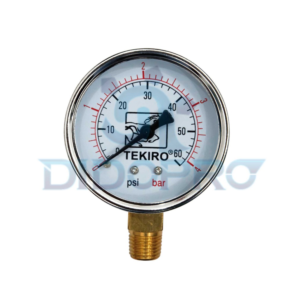 Preassure Gauge (Ukur Tekanan 2.5&quot;) 4 BAR 10 BAR TEKIRO