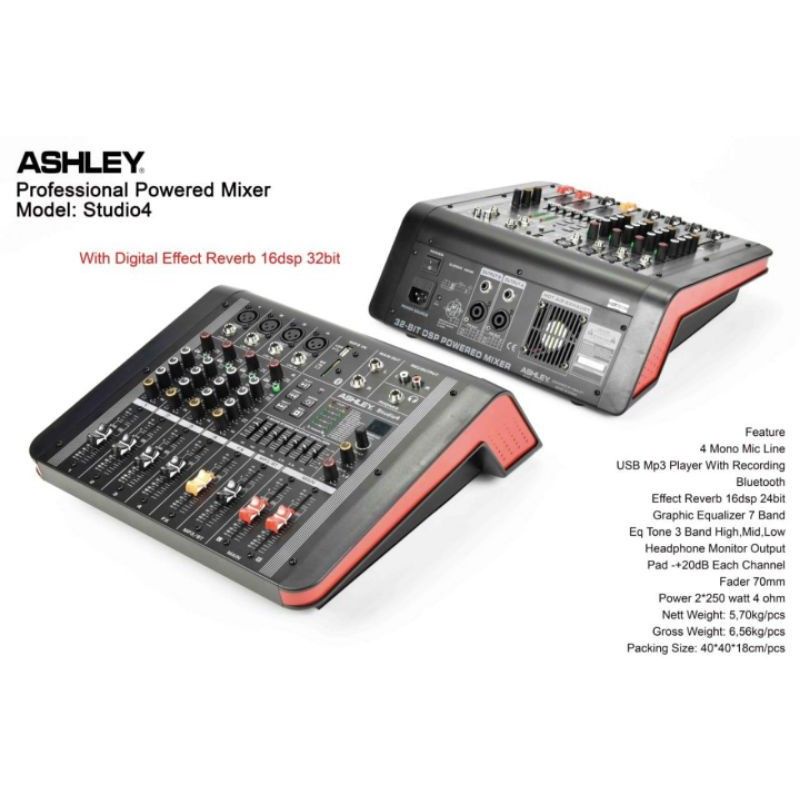 Power Mixer Ashley Studio 4 Original 4 Channel