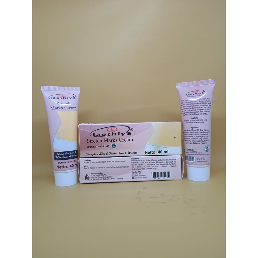 PENGHILANG STRETCH MARKS LAOSHIYA CREAM Penghilang Stretch Marks 40 ml Original 100% BPOM