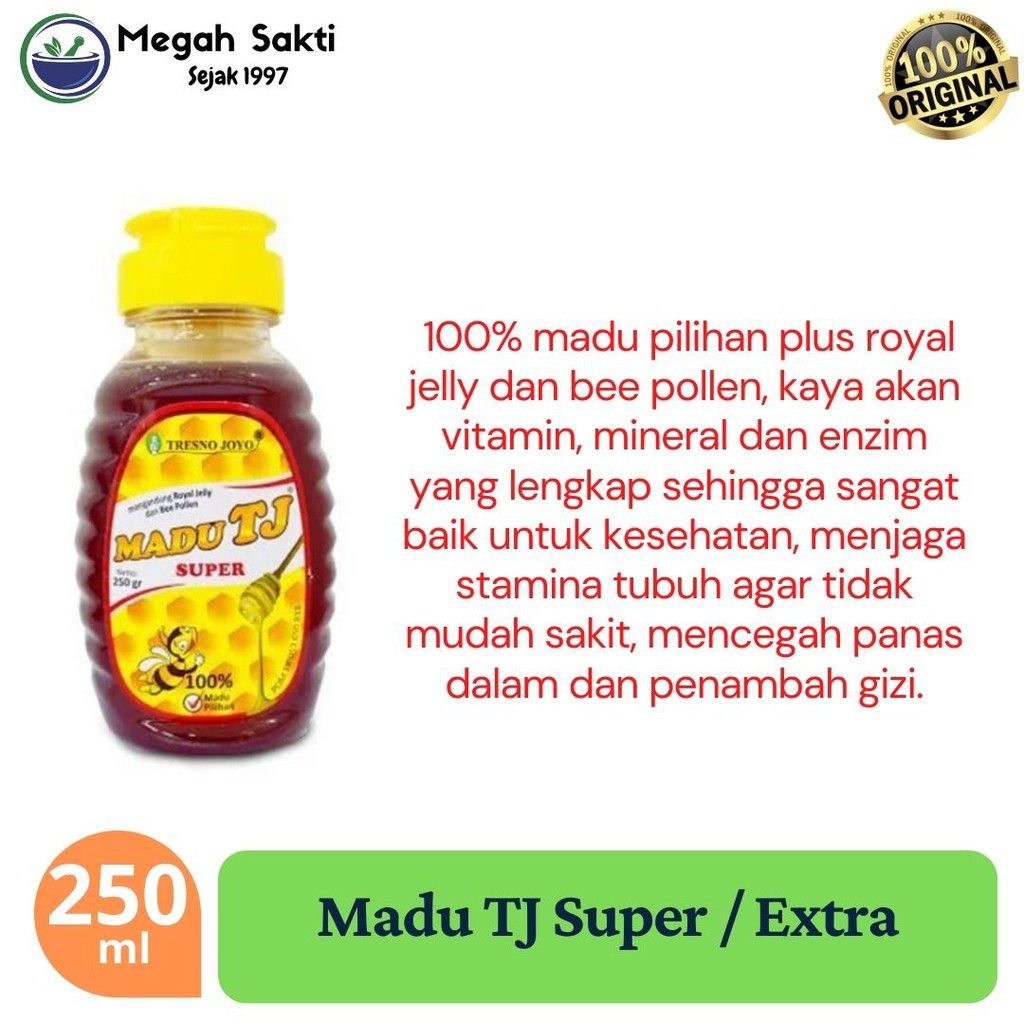 

Megah Sakti - Madu Tj Super Atau Tj Extra / Madu Super Tresnojoyo / Tj Super 250 Ml