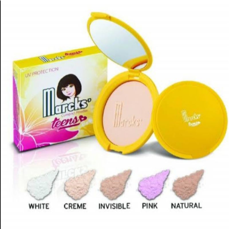 bedak marcks teens/ compact padat marcks kaca