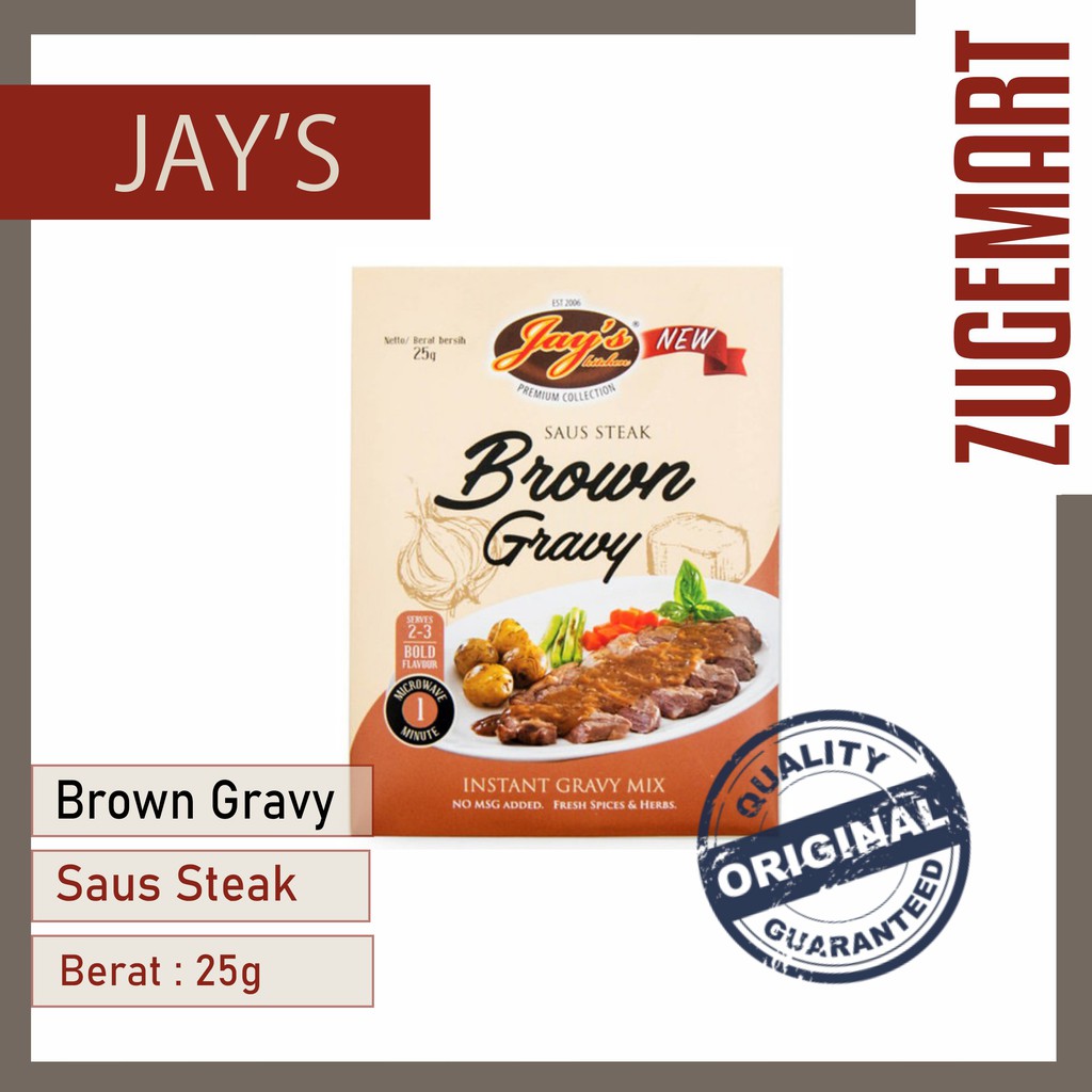 

Jay's Kitchen / Jays Saus Steak Brown Gravy - 25Gram