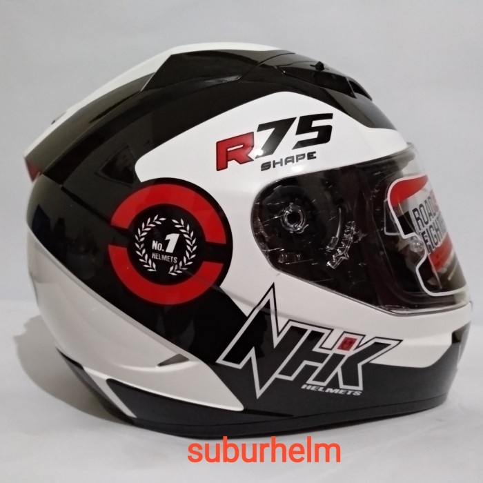 HELM NHK GP1000 R - 75 WHITE BLACK