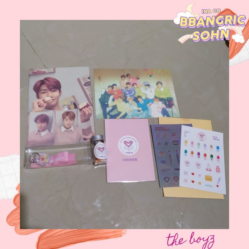 [READY STOCK] The Boyz 1st dan 2nd Fankit Kevin Keyring Pil Postcard Sticker