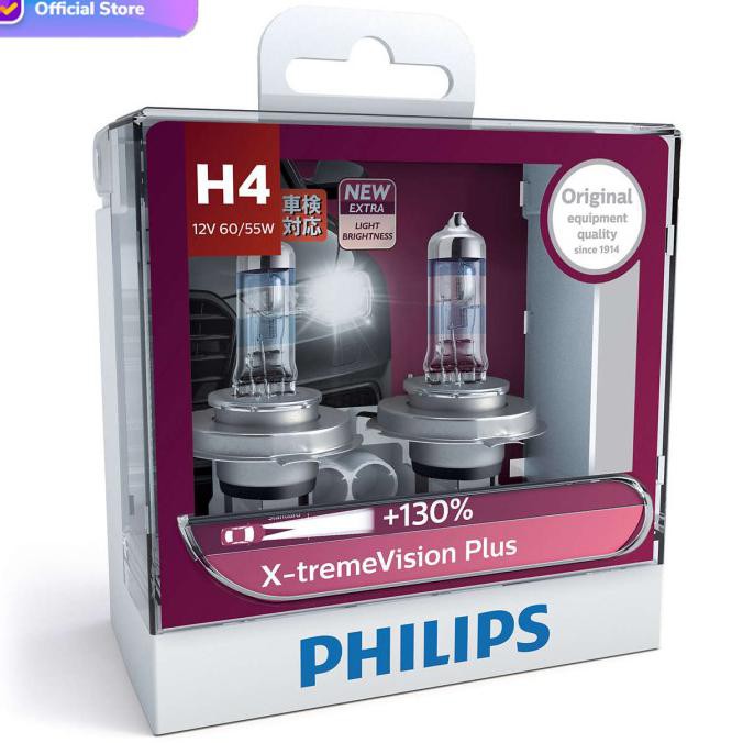 Philips X-treme Vision Plus H4 Bohlam Lampu Mobil