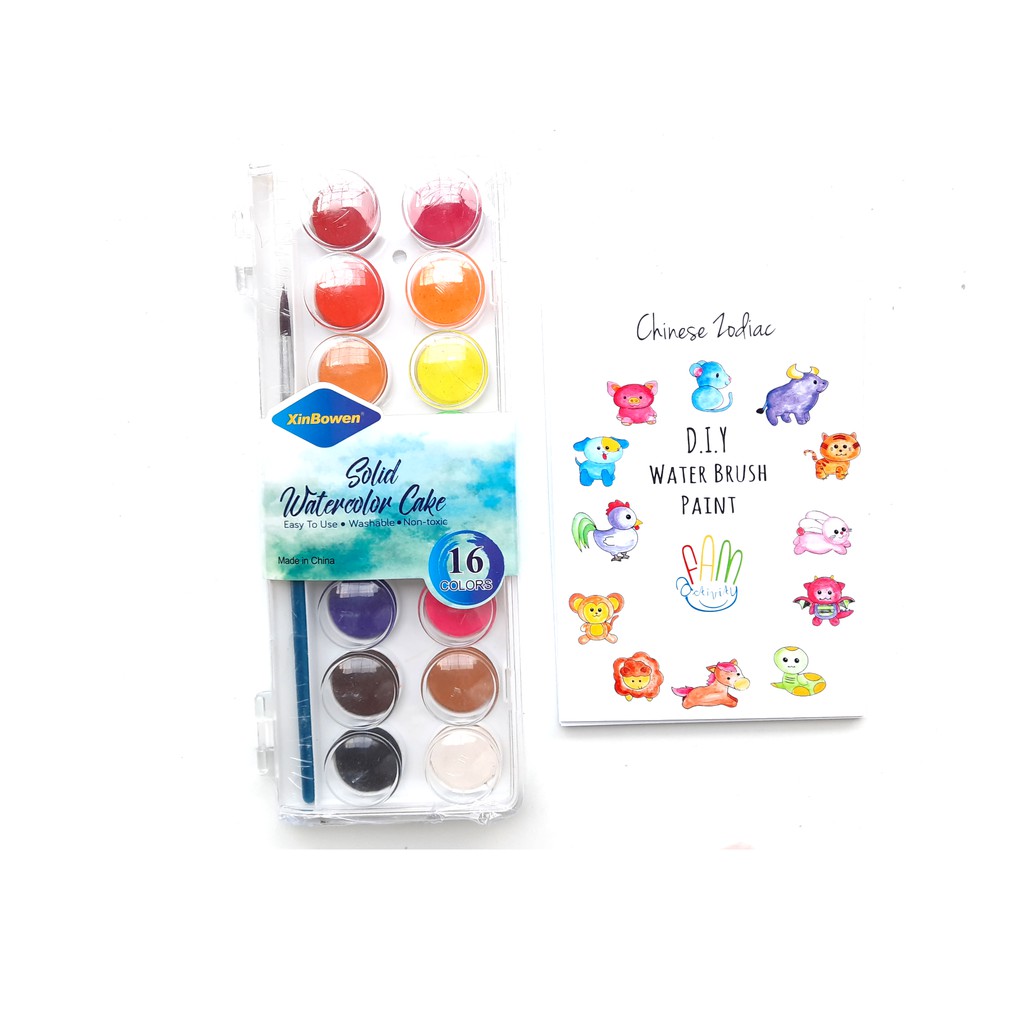 

Watercolor Set /Paket Kartu mewarna 12 binatang/ buah dan sayur / Coloring Cards