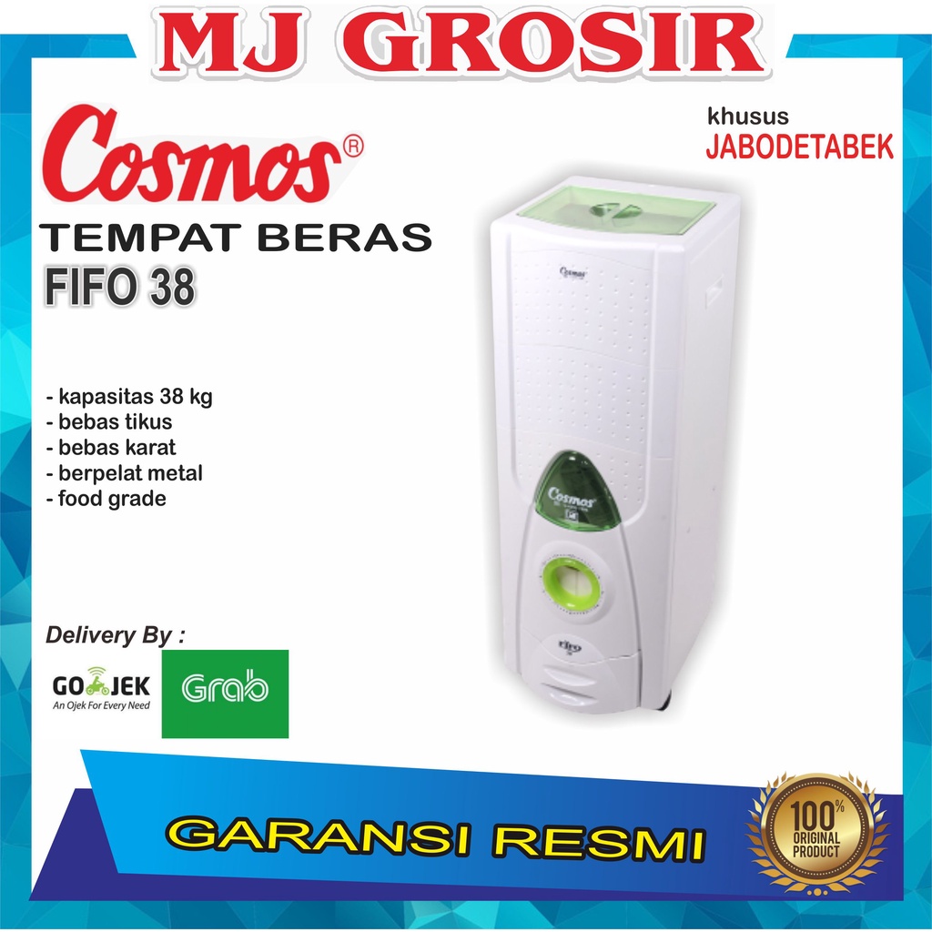 PROMO COSMOS FIFO 38 FIFO38 TEMPAT PENYIMPANAN BERAS 38 LITER