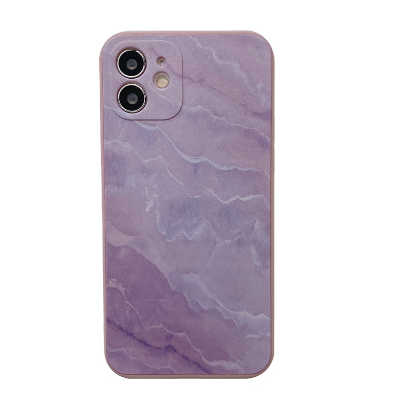 Purple & Green Marble Pattern Soft Case OPPO A57 A39 F1S F5 Youth A83 F11 F9 A52 A92 A92S A9 A5 A31 2020 A53 A33 A3S A7 A5S A12 K3 K5 Realme C1 X XT F1 Plus A11K A91 Reno 3 5 Reno4 F A15 A35 A15S A54 A74 A93 A16-8