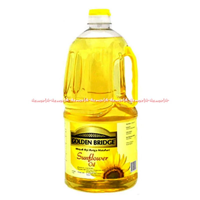 Golden Bridge Sun Flower Oil 2L Minyak Goreng Rendah Lemak Minyak Salad Minyak Biji Bunga Matahari Goldenbridge Suns Flowers Sunflower 2 Litter