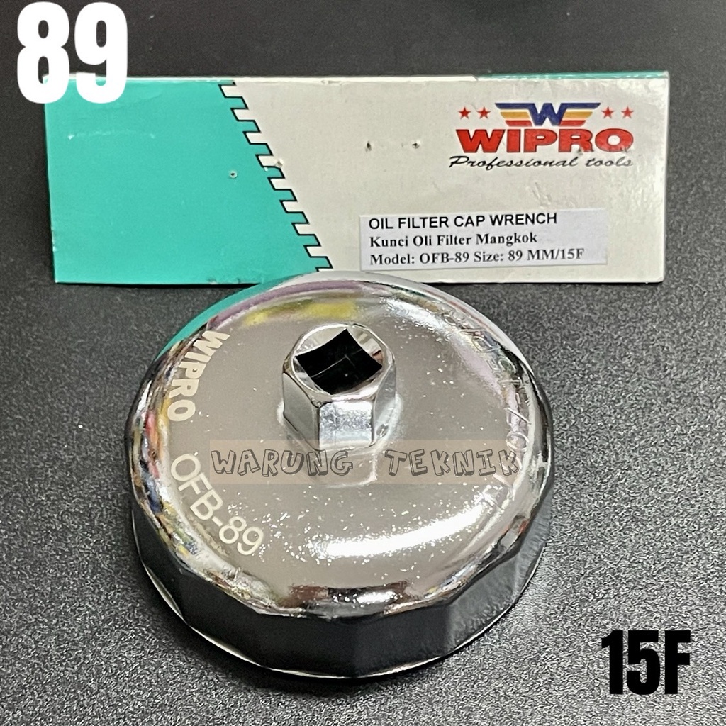 WIPRO OIL FILTER WRENCH BOWL TYPE KUNCI OLI FILTER MANGKOK 89 MM