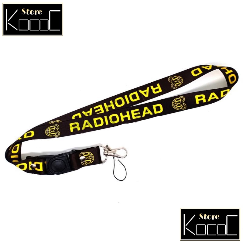 

lanyard RADIOHEAD - gantungan kunci band metal musik rock - tali lanyard name tag id card unisex BEST SELLER