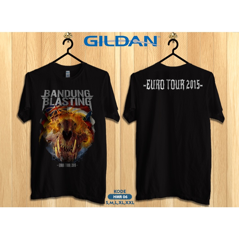 Kaos hammersonic band burgerkill blasting euro tour 2015 logo style original gildan hmr06