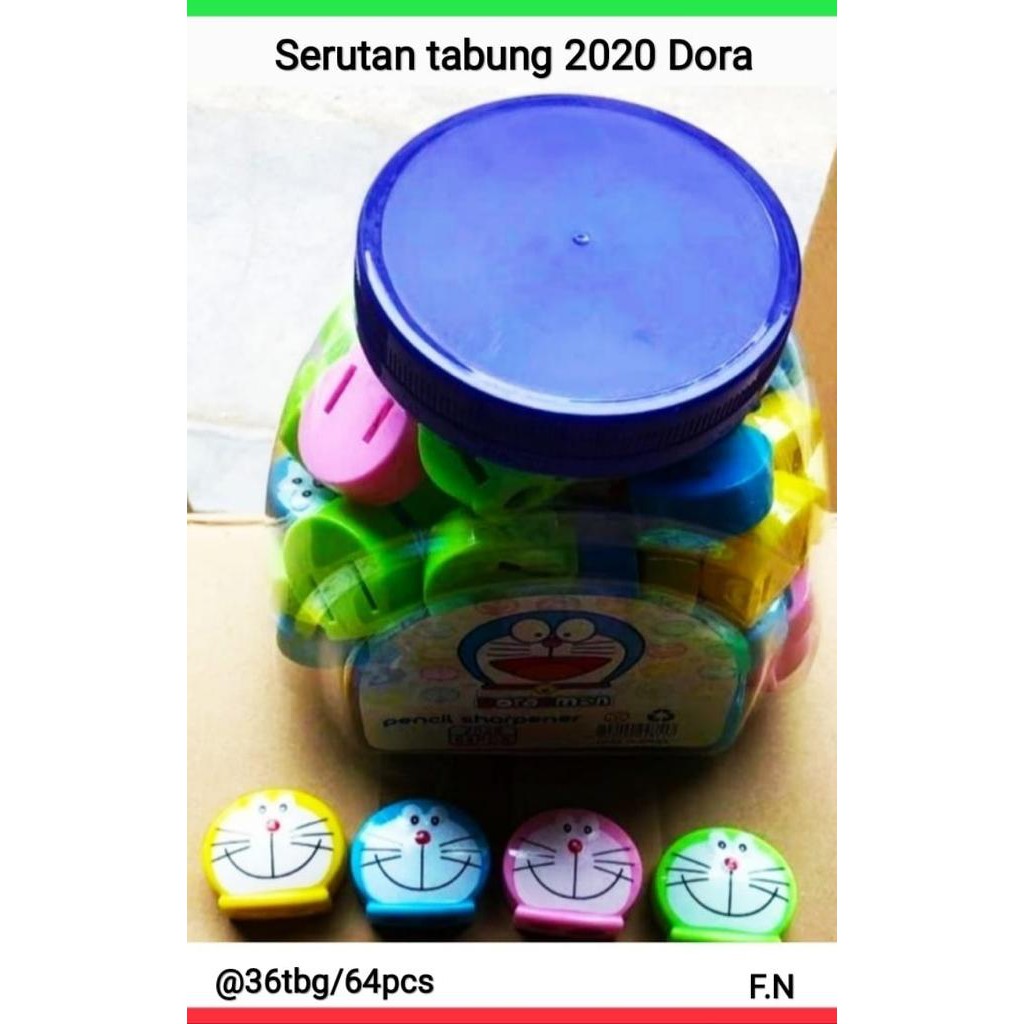 

1pc Rautan 2 lubang Doraemon 2020 / Rautan karakter Doraemon 2020