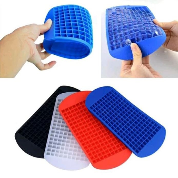 Cetakan Es Batu Silicone 160 Cube Kecil Silicone ice Tray Anti Pecah