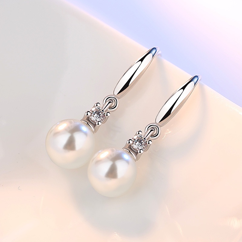 Anting Perak 925 Wanita Rumbai Zirkon Fashion Perhiasan/Subang Telinga anting perempuan