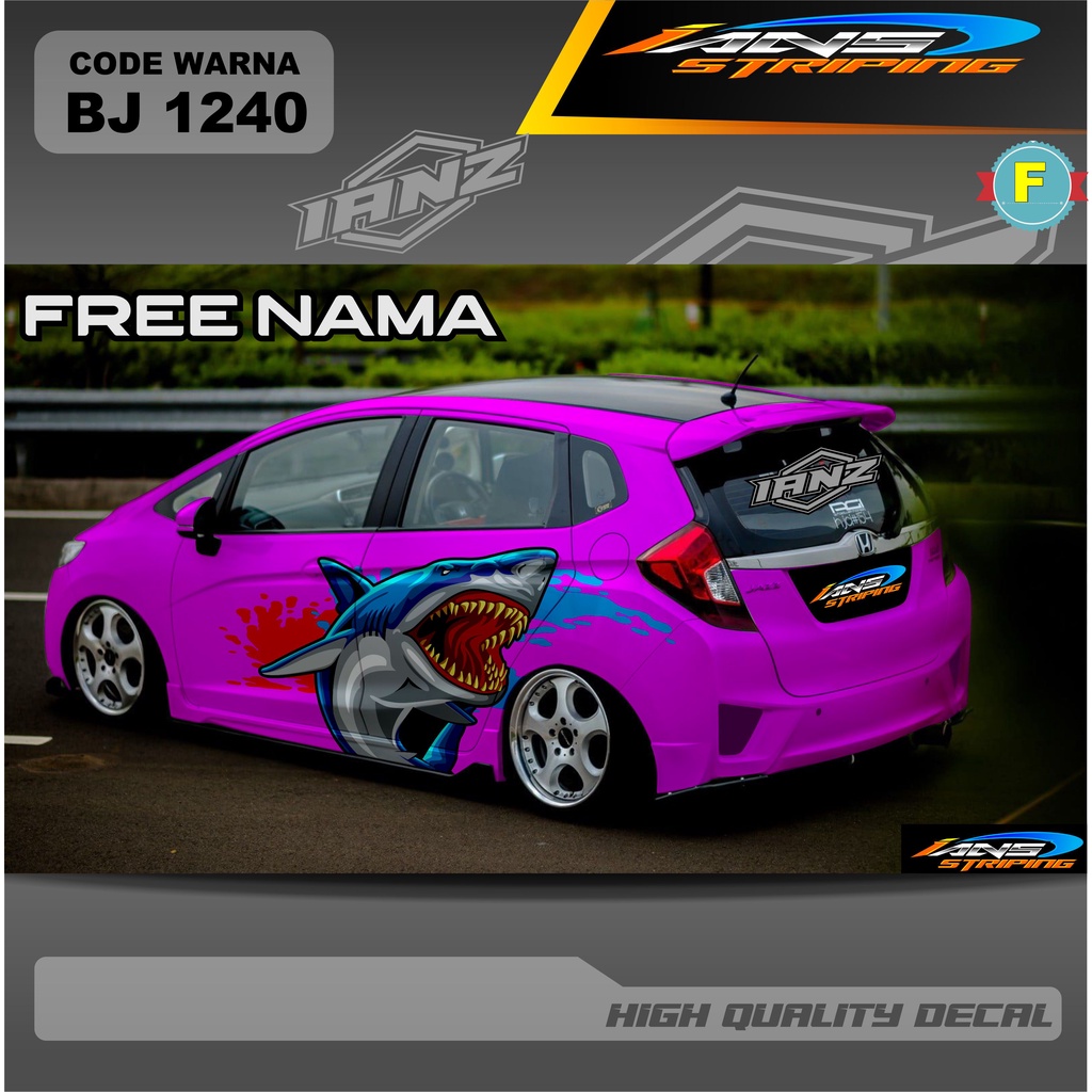 VARIASI DECAL STIKER MOBIL JAZZ JESS / STIKER DECAL HONDA BRIO AGYA AYLA TERBARU / STICKER MOBIL NEW DESAIN