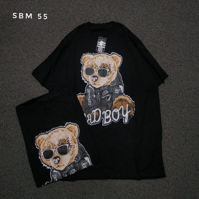 0LETTUCY OVERSIZE KAOS T-SHIRT STREET STYLE BLACK & CREAM