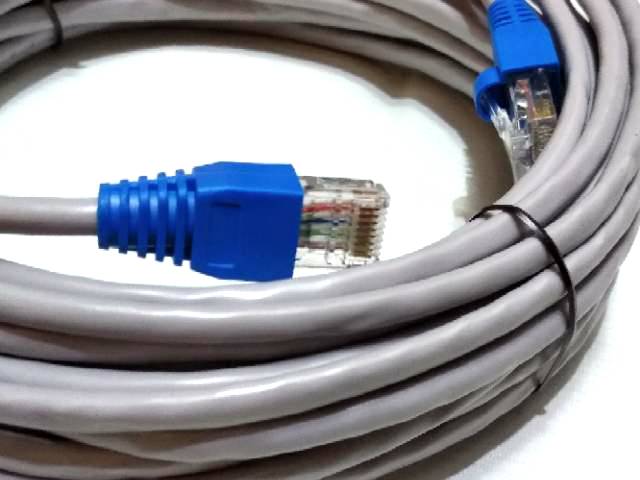 Kabel Lan UTP Cat5E 5 meter siap pakai sudah dicrimping rj45 dan plug booth