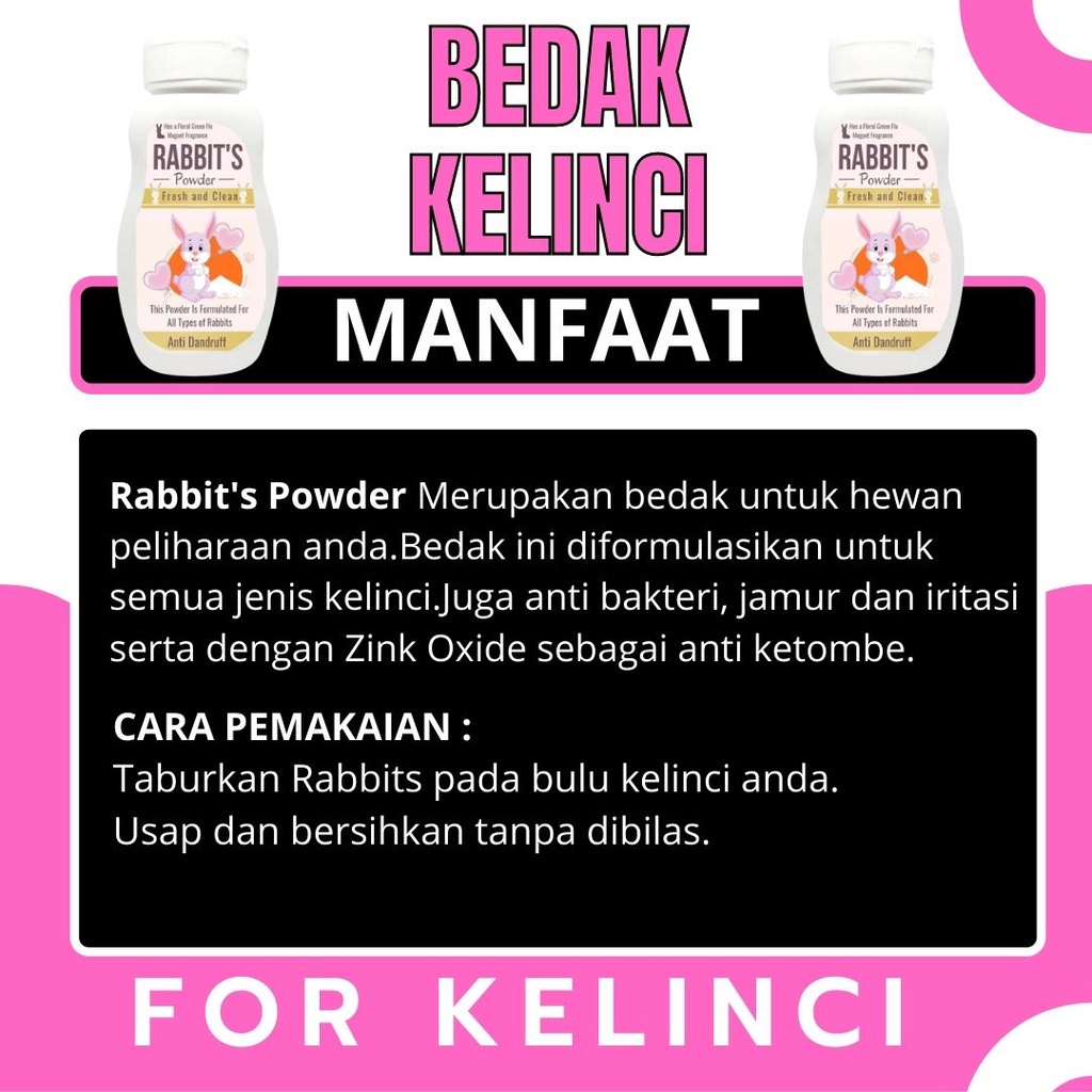 Bedak Anti Kutu dan Jamur Untuk Kelinci FEFARM