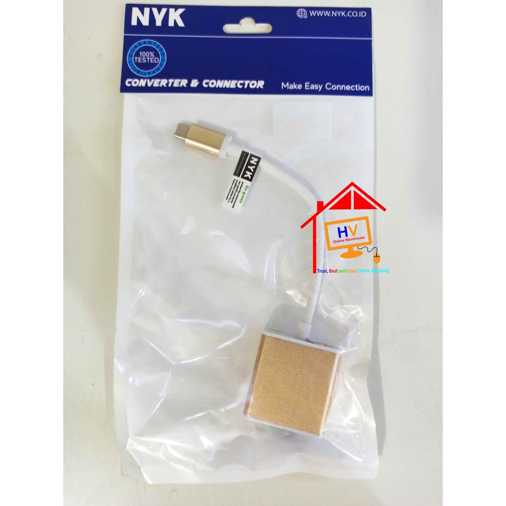 NYK Converter USB Tipe C ke VGA