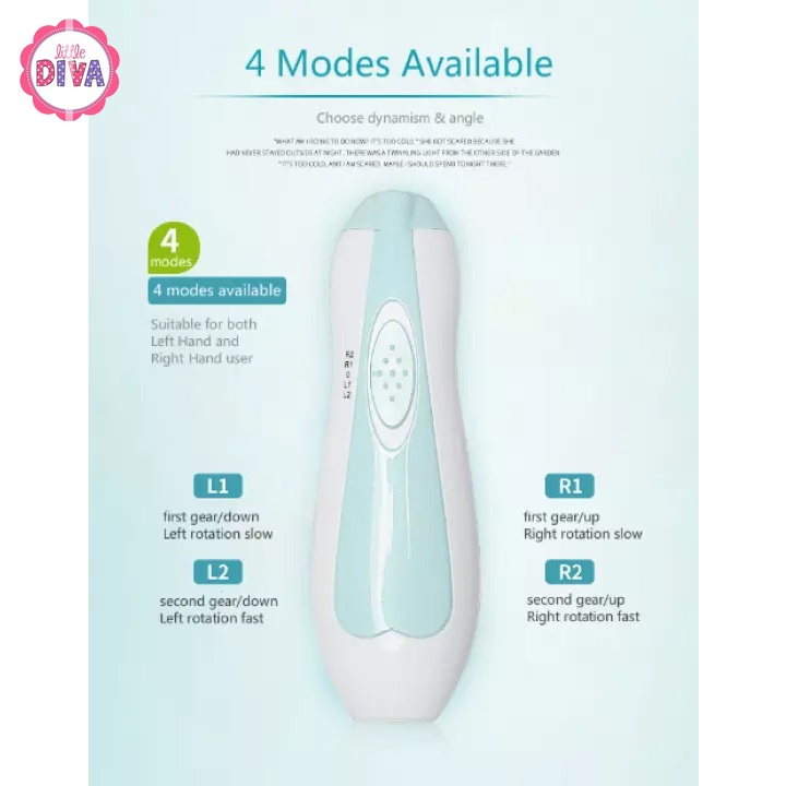 Alat Potong Kuku Bayi Elektrik Baby Nail Trimmer Kikir chn nail art kikir kuku anak