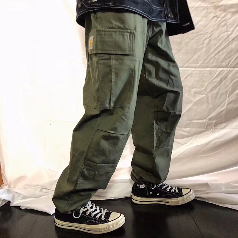 Carhartt Tide merek lurus lurus overall Carhart kaki balok Carhartt Tide merek lurus lurus overall Carhart kaki balok