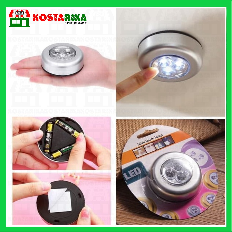 Lampu Emergency Darurat Sensor Sentuh Stick Click Touch Lamp Lampu Tempel Tekan Sentuh