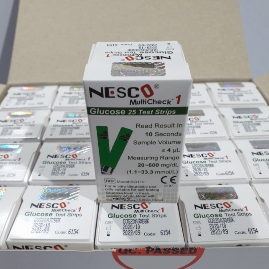 Strip Gula Darah Nesco Refill Glucosa Strip Blood Glucosa Alat Cek Gula Dalam Darah