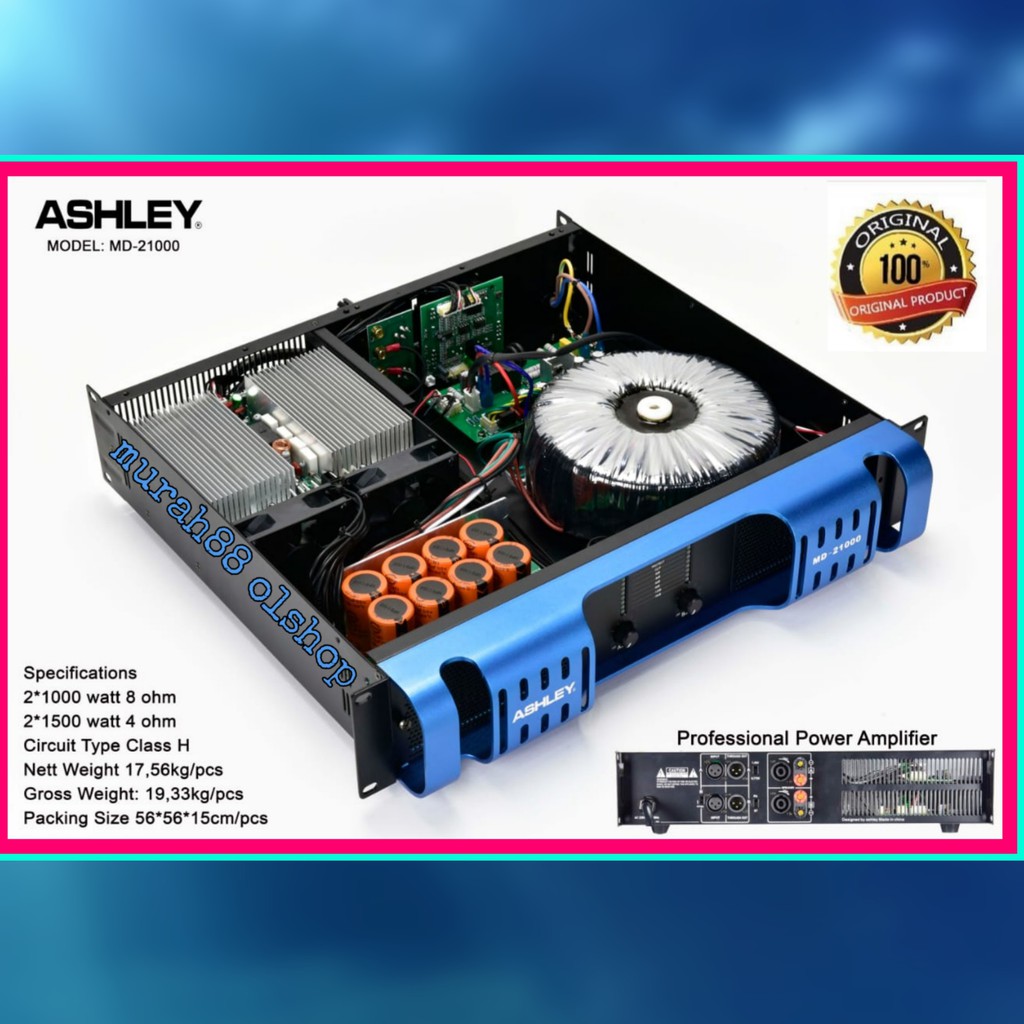 POWER AUDIO ASHLEY MD-21000 ORIGINAL CLASS H
