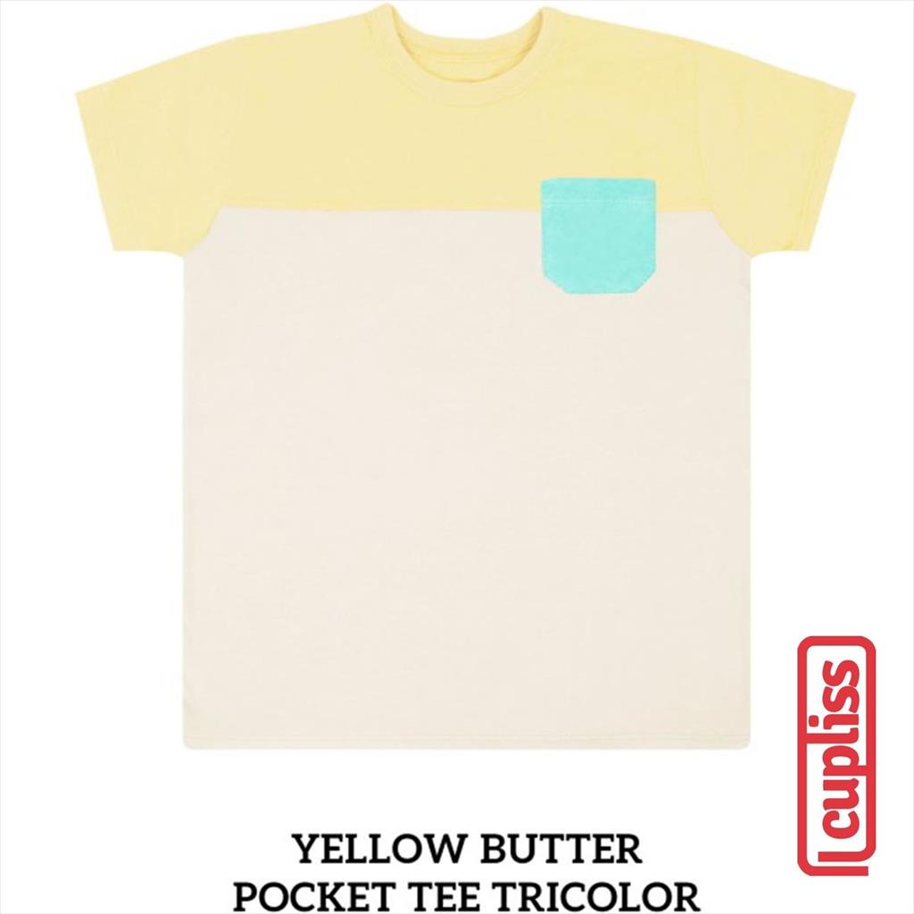 Little Palmerhaus Pocket Tee Tricolor Yellow Butter Kaos Oblong Anak