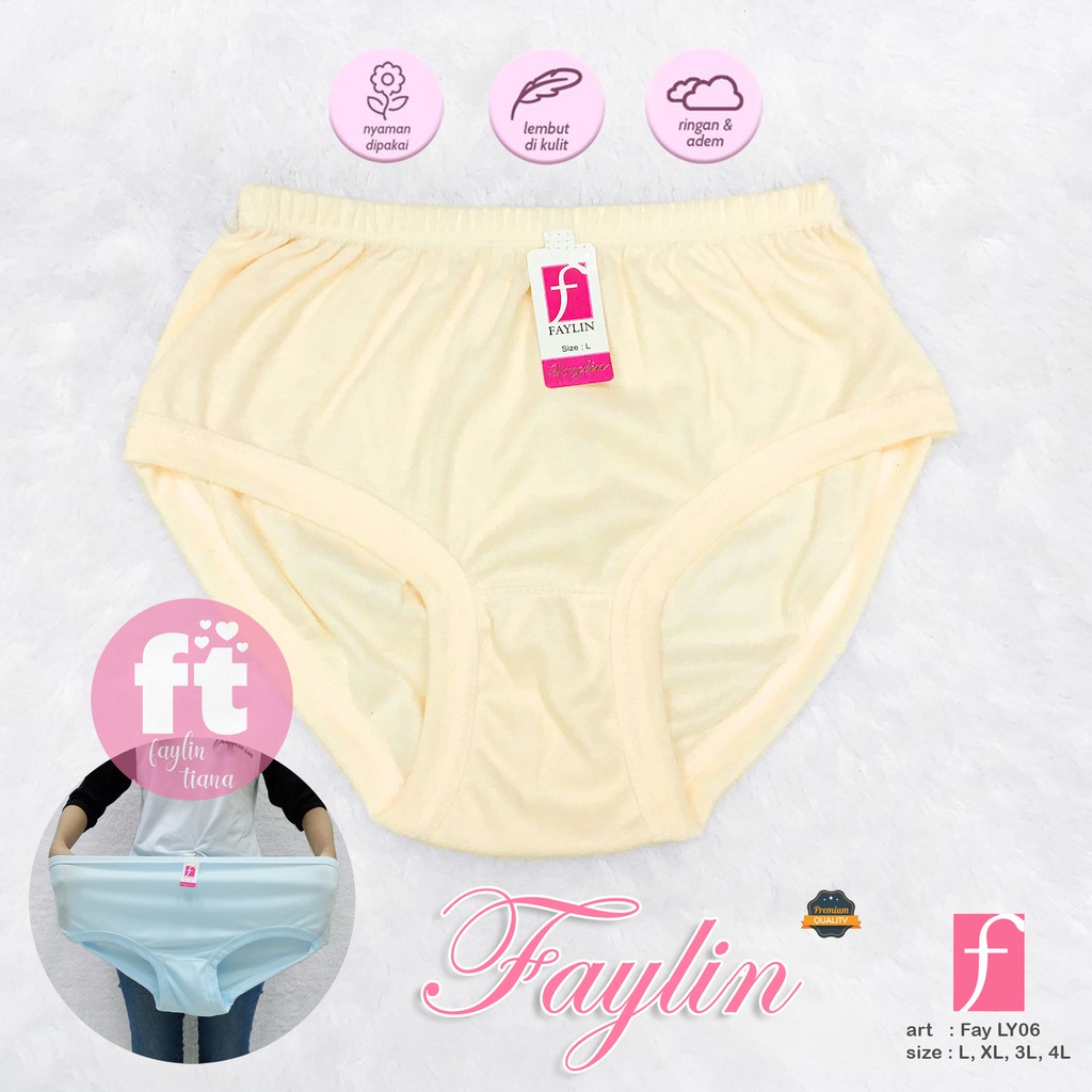 FAYLIN | Celana Dalam Wanita Katun JUMBO SIZE / CD Jumbo / Bisa untuk Ibu HAMIL / art Fay LY06