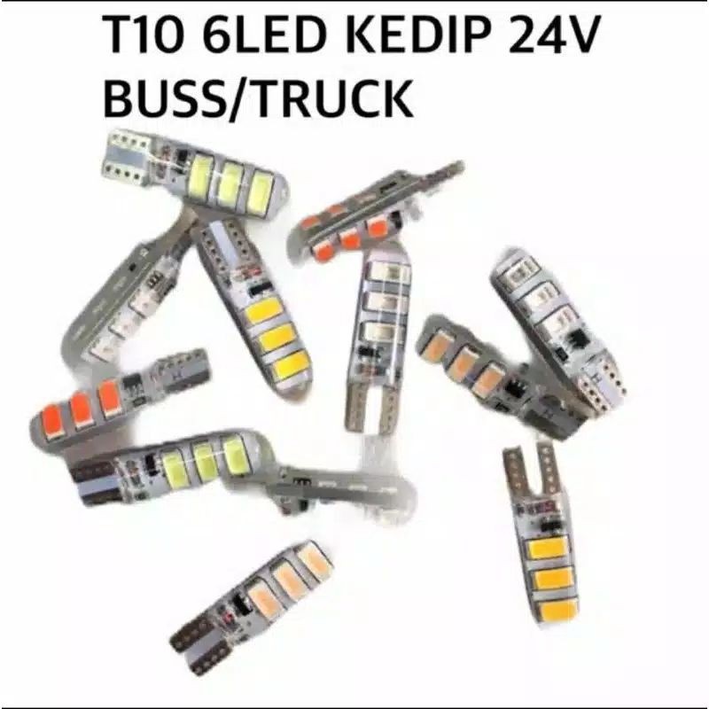 lampu kota  led senja truk bus T10 24 volt 2pc strobo