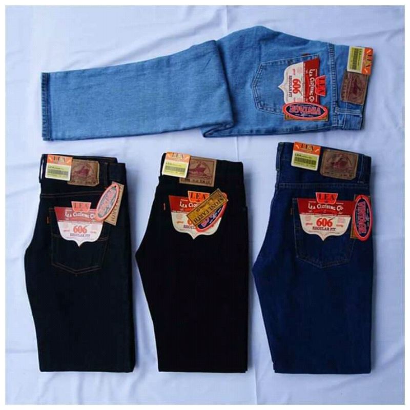 Celana Jeans Pria Lea 606 Regular/Basic Kualitas Original / Celana Jeans Panjang Model Standar