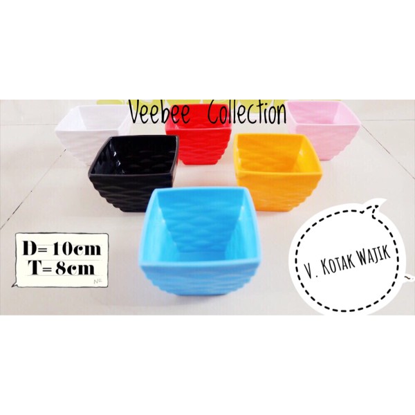 Vas melamin kotak wajik/vas plastik warna/vas melamin warna