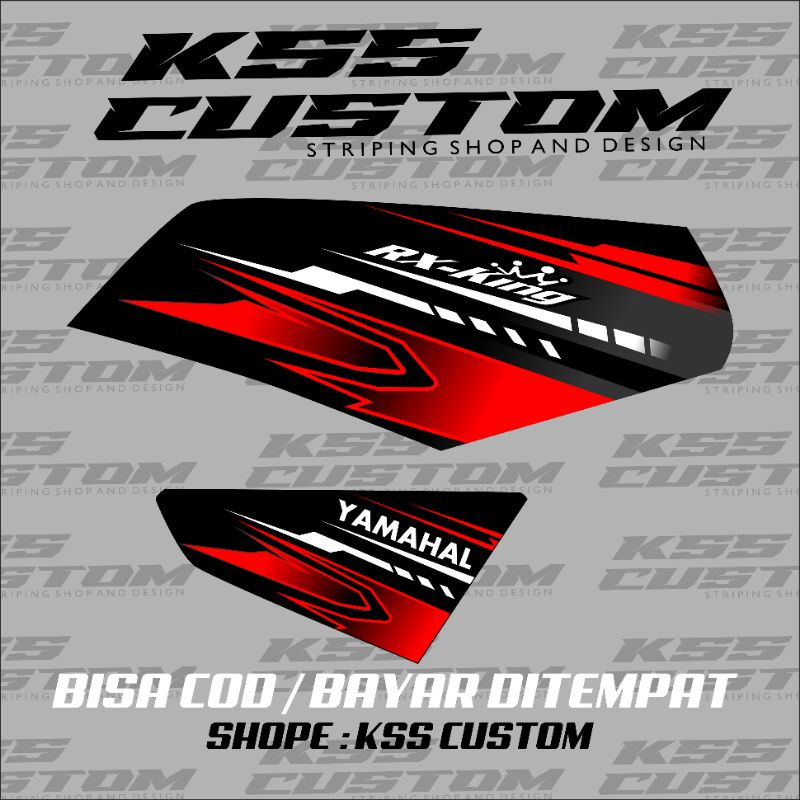 striping rx king hitam merah variasi terbaru
