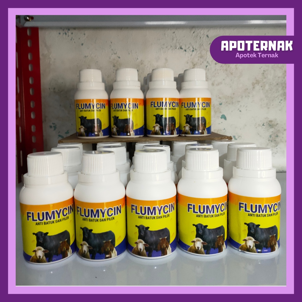 FLUMYCIN | Obat hewan Flu Batuk Pilek kambing kucing kelinci hamster dll | 100 ml | Apoternak