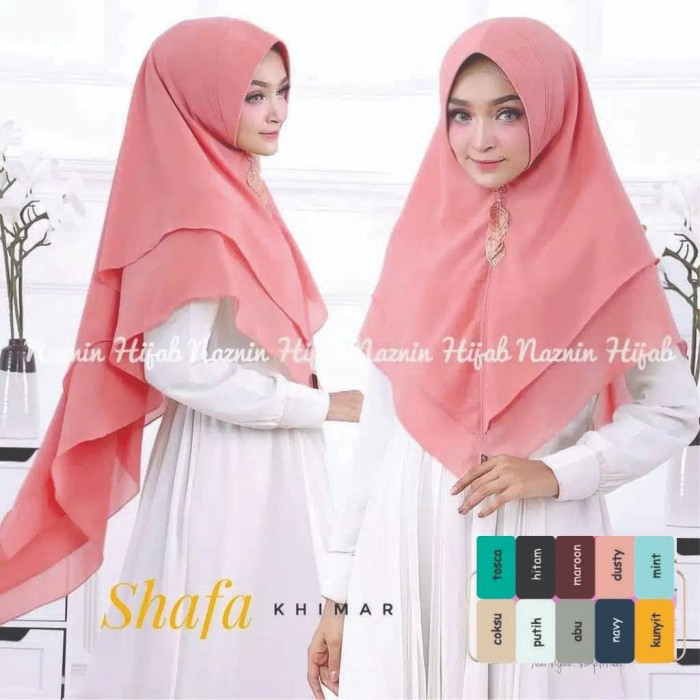 DISKON TERMURAH HIJAB INSTAN MODEL TERBARU KHIMAR SHAFA JILBAB SYARI - Coksus