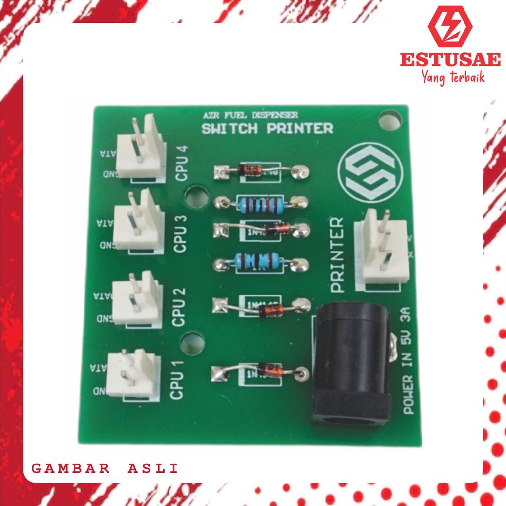 (COD) - SWITCH PRINTER 4CHANEL ( 1 PRINTER 4 CPU)POM MINI PERTAMINI SPAREPART- ESTUSAE