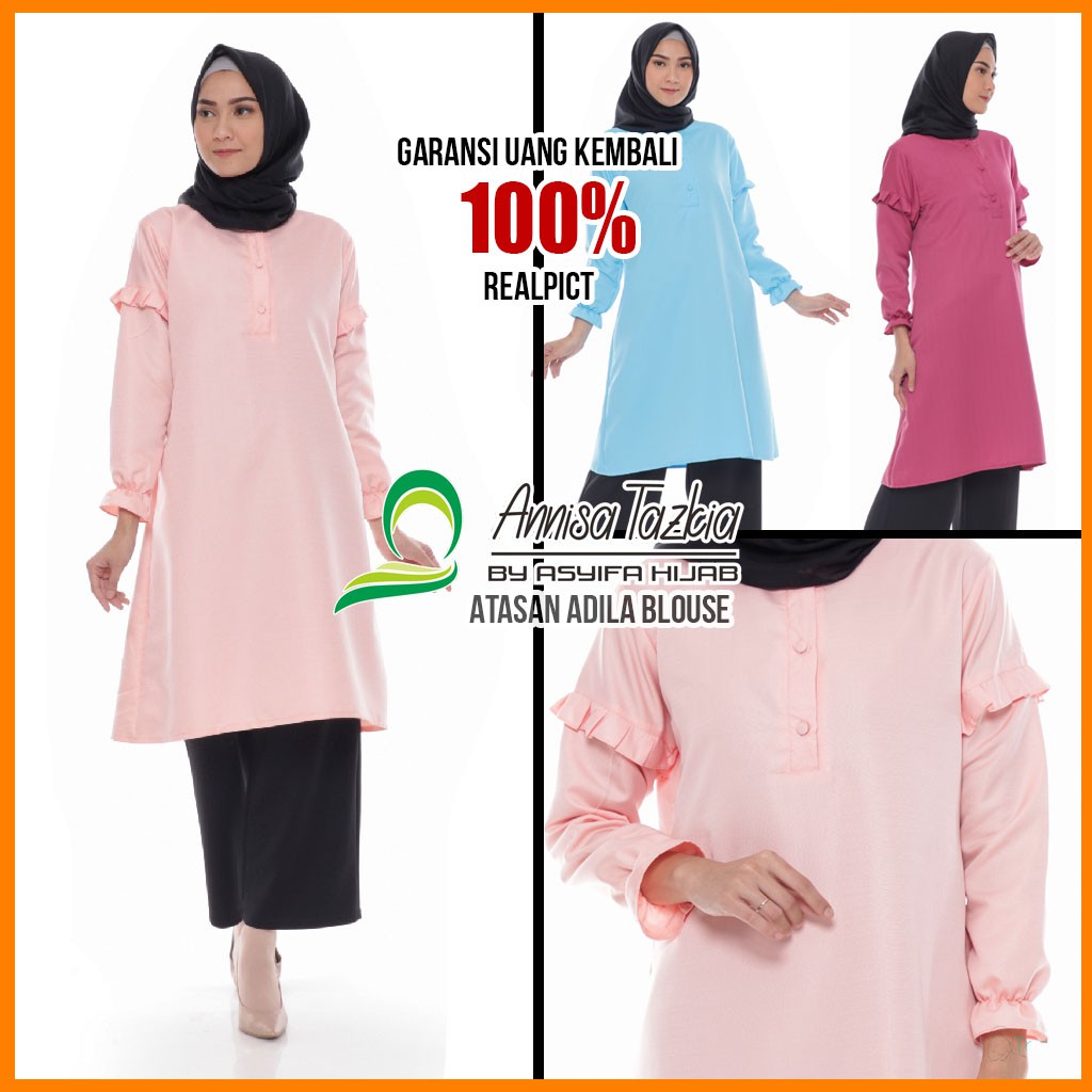 Baju Atasan Tunik Remaja Fashion Muslim Wanita Terbaru Kekinian | Aliza Tunik | Asyifa Hijab