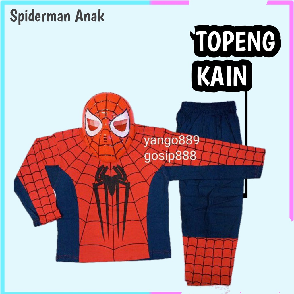 baju kostum anak topeng spiderman