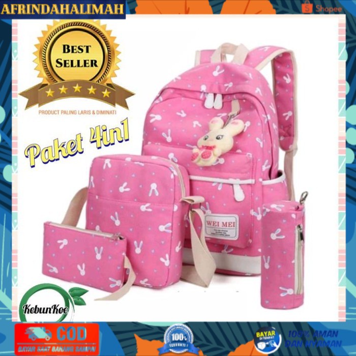 

{TERBARU} Terbaru Tas Sekolah Anak Perempuan Playboy Set 4in1