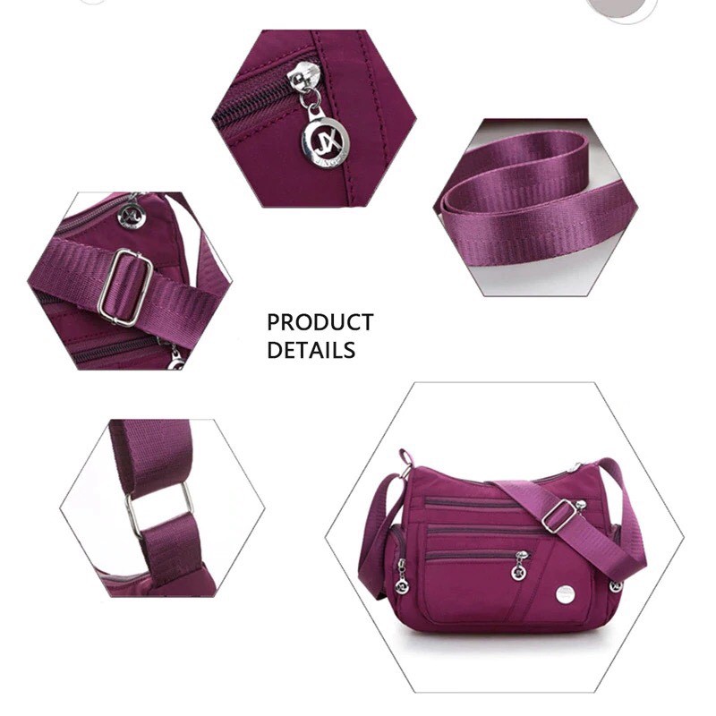 #Bayar Di Tempat#tas selempang wanita shouder bag waterproof nylon Nj13M