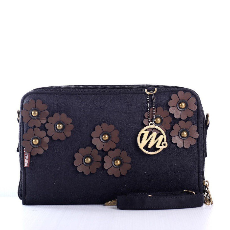 Tas Selempang Molluca BPO Leather Art Akaysa, Dompet Branded Wanita 8 inch