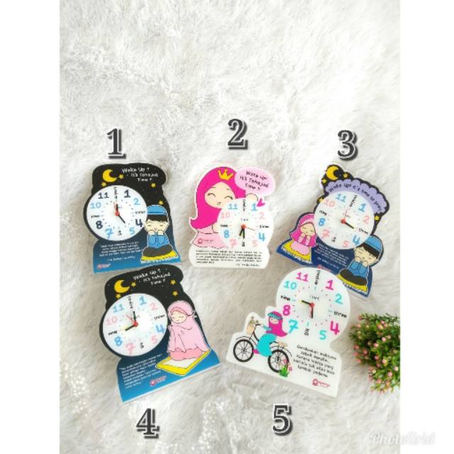 jam weker nyonyohandmade/jaw waker anak/jam weker muslimah /jam weker tas una