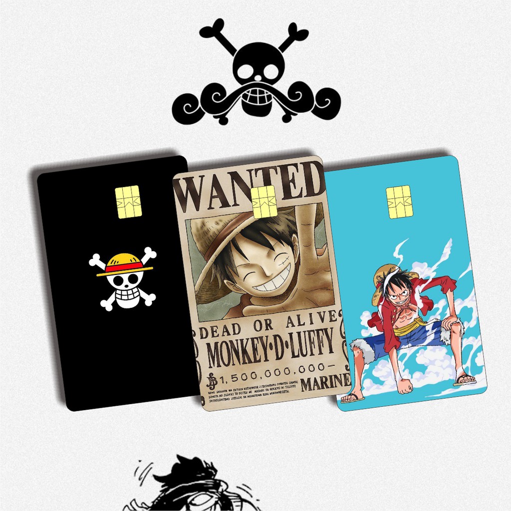 

STIKER PELINDUNG KARTU SKIN CARD ATM SIM KTP E-MONEY STICKER MOTIF ONE PIECE LEM KUAT ANTI GORES