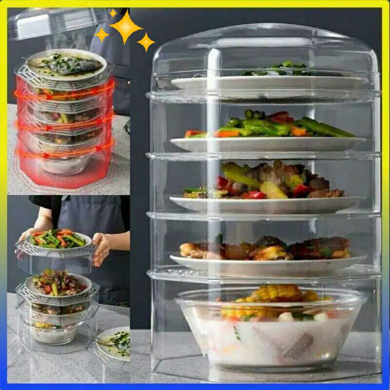 tudung saji akrilik 4 susun