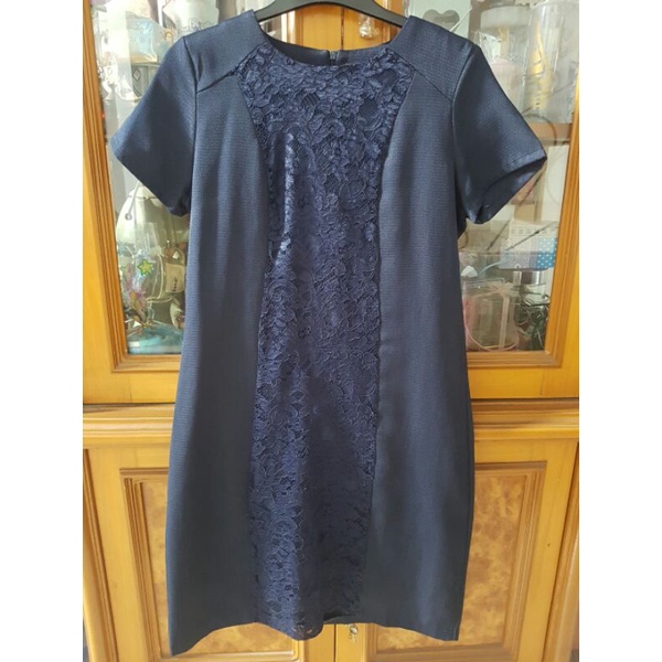 Preloved Dress Brokat Navy Eprise