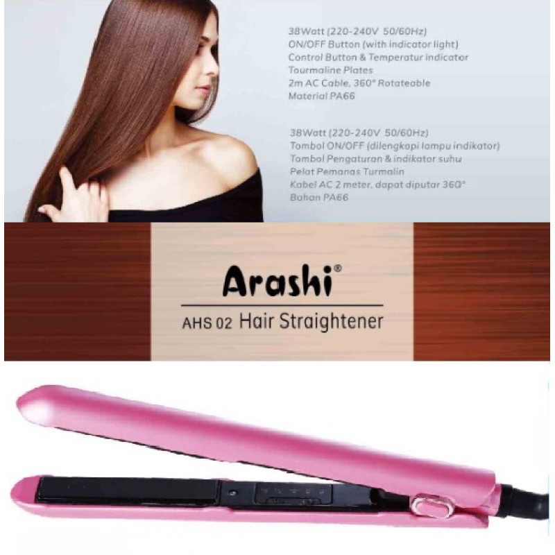 Arashi Hair Straightener AHS02 Catokan Rambut AHS 02